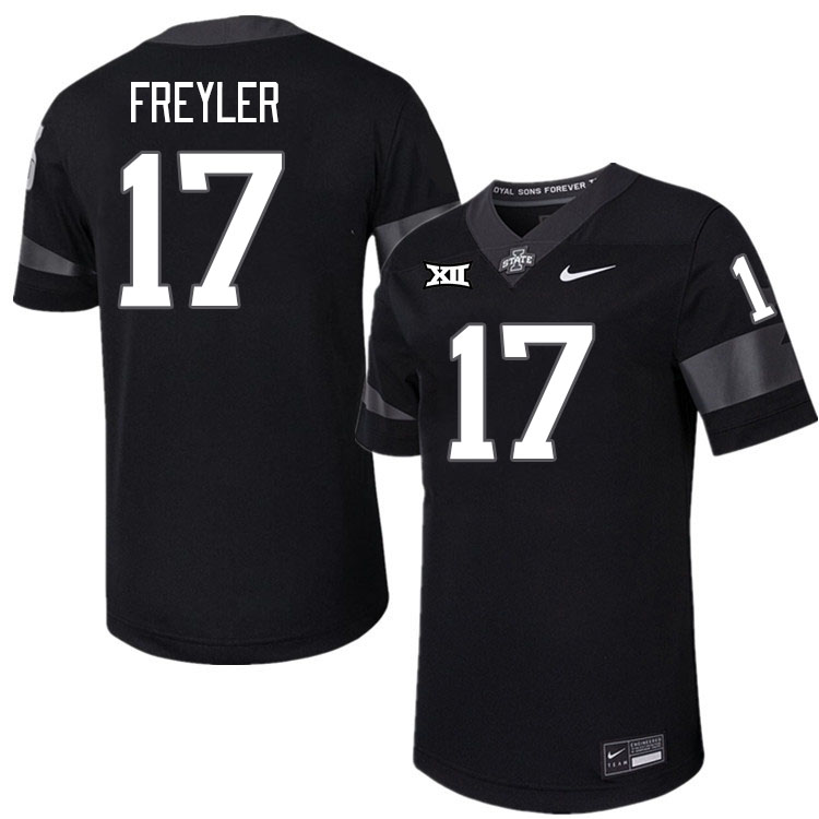 Men #17 Beau Freyler Iowa State Cyclones College Football Jerseys Stitched-Black